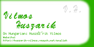 vilmos huszarik business card